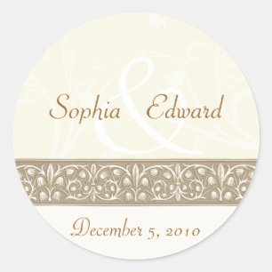 Creme Ornamental Frieze Sticker