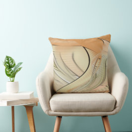 Creme Pastel Herbst Abstrakte Art Throw Kissen