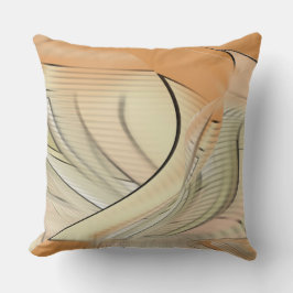 Creme Pastel Herbst Abstrakte Art Throw Kissen