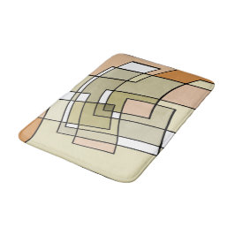 Creme Pastel Herbst Abstrakte Kunst Badematte