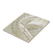 Creme Pastel Herbst Abstrakte Kunst Fliese (Seite)