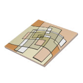 Creme Pastel Herbst Abstrakte Kunst Fliese (Seite)