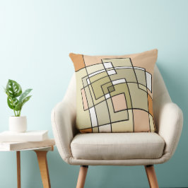 Creme Pastel Herbst Abstrakte Kunst Kissen
