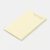Creme Pastellfarbe Minimalistischer Moderner Einfa Post-it Klebezettel (angewinkelt)