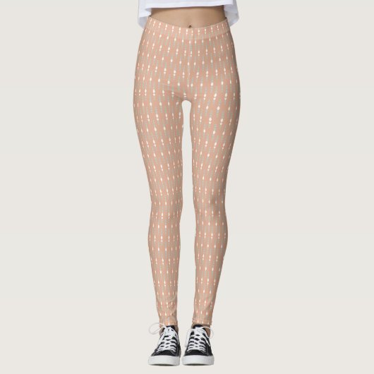 Creme Pattern Leggings (Vorderseite)