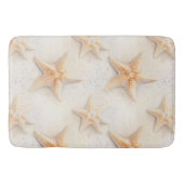 Creme Peach Beach Starfish Badematte (Vorderseite)