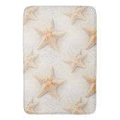 Creme Peach Beach Starfish Badematte (Vorderseite Vertikal)