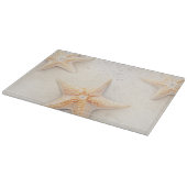 Creme Peach Beach Starfish Schneidebrett (Ecke)