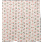 Creme, Peach und Sage Green boho Blumenmuster Duschvorhang (Vorderseite)