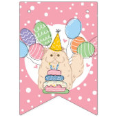 Creme Persian Cat Longhair Geburtstagsparty Wimpelkette (Erste Fahne)