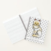 Creme Persian Niedlich Cartoon Cat & Custom Text Notizblock (Innenseite)