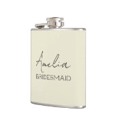 Creme Personalisiert Bridesmaid Flachmann (Links)
