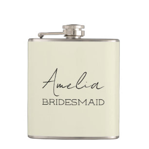 Creme Personalisiert Bridesmaid Flachmann