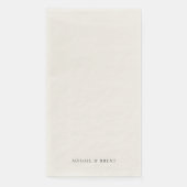 Creme Personalisiert Wedding Serviette (Vorderseite)