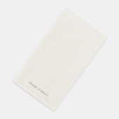 Creme Personalisiert Wedding Serviette (Ecke)