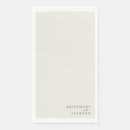 Creme Personalisiert Wedding Serviette