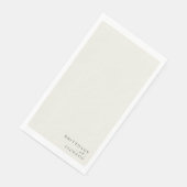 Creme Personalisiert Wedding Serviette (Ecke)