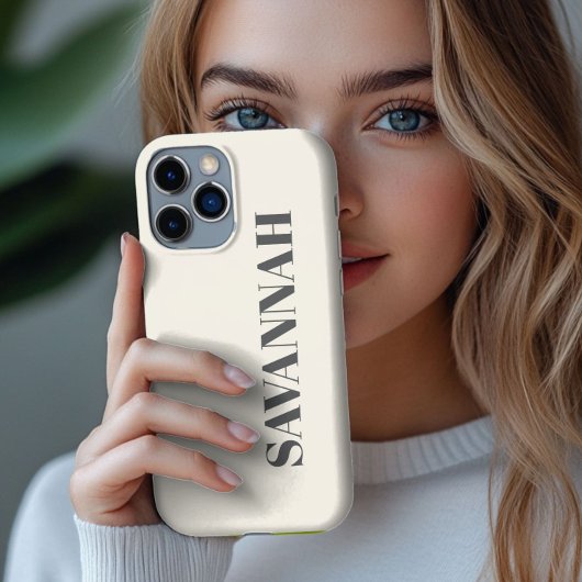 Creme personalisierter Name Case-Mate iPhone Hülle