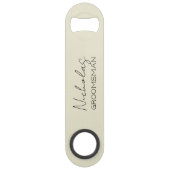 Creme Personalisierter Trauzeuge Speed Flaschenöffner (Vorderseite)