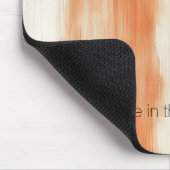 Creme-Pfirsich-Orange-Streifen Mousepad (Ecke)