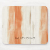 Creme-Pfirsich-Orange-Streifen Mousepad (Vorne)