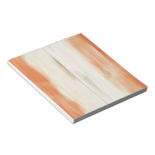 Creme Pfirsich Orange Streifen   Notizblock