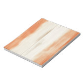 Creme Pfirsich Orange Streifen Notizblock (Rotiert)