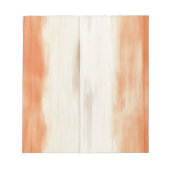 Creme Pfirsich Orange Streifen Notizblock (Vorderseite)
