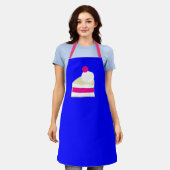 Creme Pie Blue Color Schürze (Getragen)