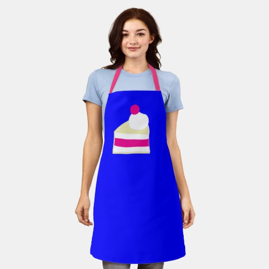 Creme Pie Blue Color Schürze (Getragen)