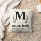 Creme Pillow mit Personalize Family Initial Kissen (Decke)