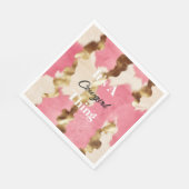 Creme Pink Gold Cowgirl Cowhide Zitat Geburtstag Serviette (Ecke)