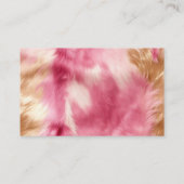 Creme Pink Gold Cream Südwest Cowgirl Cowhide Visitenkarte (Rückseite)