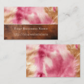 Creme Pink Gold Cream Südwest Cowgirl Cowhide Visitenkarte (Vorne/Hinten)