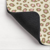 Creme Pink Leopard Print Mousepad (Ecke)