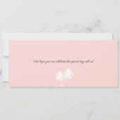 Creme Pink Mexiko Save the Date Boarding Pass (Rückseite)