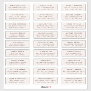 Creme   Private Guest Address Labels