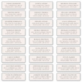 Creme | Private Guest Address Labels (Vorderseite)