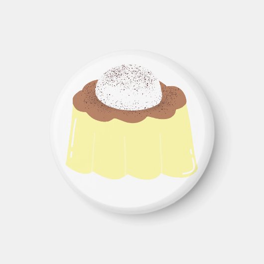 Creme-Pudding-Dessert-Geschenk Magnet (Vorne)