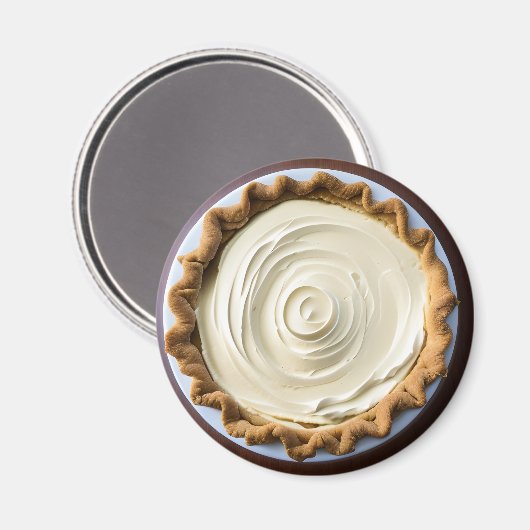 Creme Pudding Pie Food Magnet (Vorderseite/Rückseite)