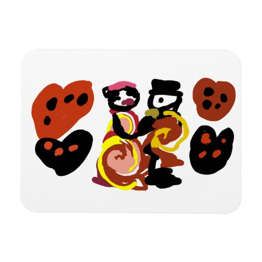 Creme-Puff Valentinstag-Tanz Magnet (Horizontal)