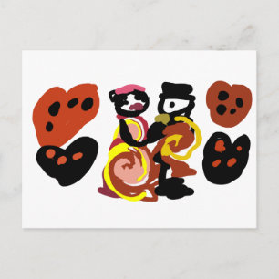 Creme-Puff Valentinstag-Tanz Postkarte