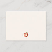 Creme Red Apple Books für Baby Showanfrage Begleitkarte (Rückseite)