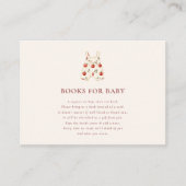 Creme Red Apple Books für Baby Showanfrage Begleitkarte (Vorderseite)