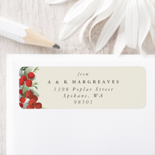 Creme Red Berries+Eucalyptus Weihnachtsadresse (Insitu)