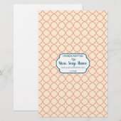 Creme & Red Quatrefolien Design Seifenwrap Papier (Vorne/Hinten)