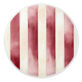 Creme Red Stripes Keramikknauf (Vorderseite)