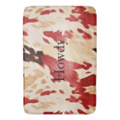 Creme Red Western Cowhide Badematte (Vorderseite Vertikal)