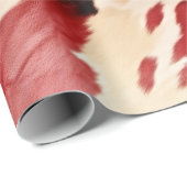 Creme Red Western Cowhide Geschenkpapier (Rolleneckpunkt)