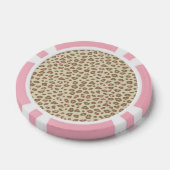 Creme Rosa Leopardenprint Pokerchips (Einzeln)